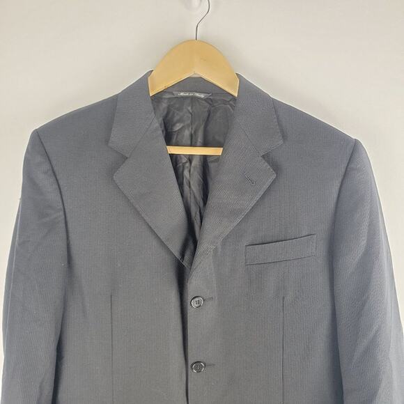 Canali Proposta Super 120s Wool Blazer Black Lined Size 36C - Picture 2 of 8